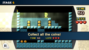 Screenshot of NES Remix 2 showing a sighting of Luigi