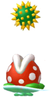 Artwork of a River Piranha Plant from New Super Luigi U.