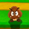 Squared screenshot of a Goomba from Super Mario 3D Land.