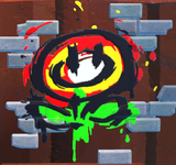Graffiti of a Fire Flower in Super Mario 3D World + Bowser's Fury