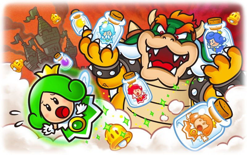 File:SM3DW Bowser Kidnapping Illustration.png - Super Mario Wiki, the ...