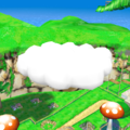 Screenshot of a cloud from Super Mario Sunshine.