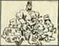 A deleted scene of King Koopa running by some gendarmes from The Adventures of Super Mario Bros. 3