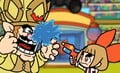 Lulu firing her Hydrocannon LX at Wario Deluxe