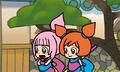 Kat & Ana arriving for a ninja test