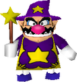 Wario dressed as a wizard