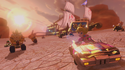 Princess Peach drives through Bone-Dry Dunes in Mario Kart 8