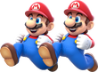 Artwork of Double Mario from Super Mario 3D World.