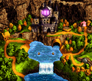 The level Kaos Kore from Donkey Kong Country 3: Dixie Kong's Double Trouble!