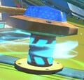 A Spin Boost Pillar on Ice Ice Outpost, using a similar design as Sunshine Airport's Spin Boost Pillars, but with an added base and slightly different textures