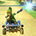 Link performing a trick. Mario Kart 8.