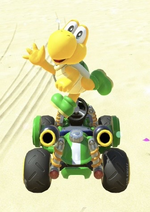 Koopa Troopa performing a trick.