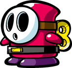 Artwork of a Shy Guy from Mario vs. Donkey Kong 2: March of the Minis (later reused in Mario vs. Donkey Kong: Mini-Land Mayhem!)