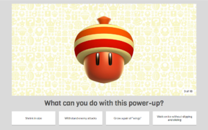 The third question in New Super Mario Bros. U Deluxe Power-Ups Trivia Quiz