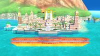 Delfino Plaza in its Ω form appearance in Super Smash Bros. for Wii U.