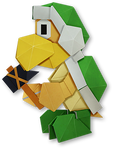 Artwork of an origami Hammer Bro in Paper Mario: The Origami King