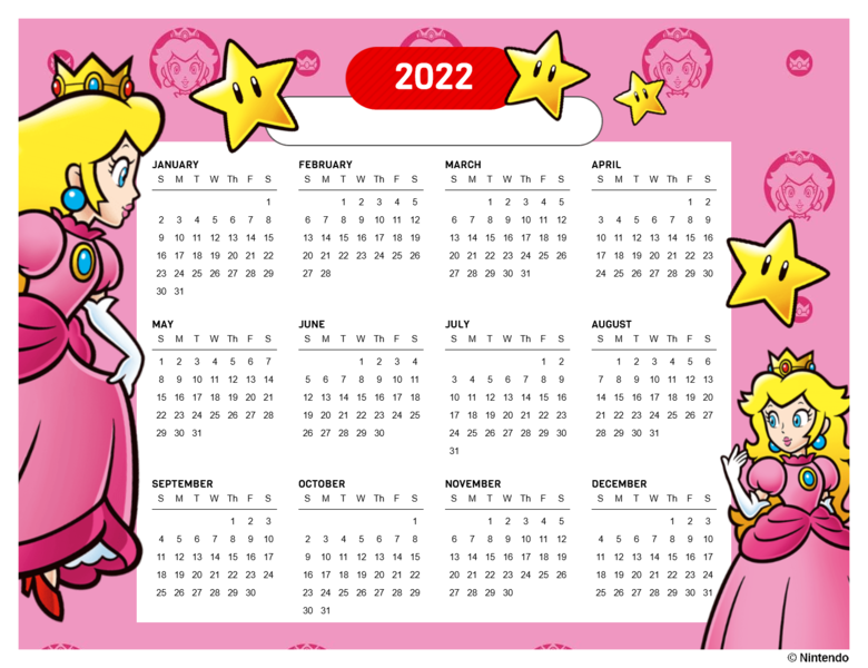 File:PN Mushroom Kingdom Calendar Creator 2022 preset 2.png