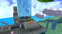 Mario in Sea Slide Galaxy
