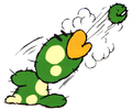 A Blow Hard and a Needlenose from Super Mario World 2: Yoshi's Island