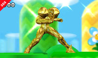 Gold Samus in Super Smash Bros. for Nintendo 3DS.