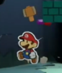 Mario collecting a Hammer Scrap