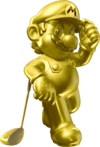Gold Mario from Mario Golf: World Tour.