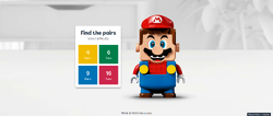 The title screen of the HTML5 game "LEGO Super Mario Find the Pairs".