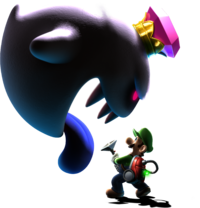 Luigi vs King Boo in Luigi's Mansion: Dark Moon