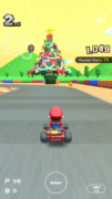 SNES Mario Circuit 1: At the curve ahead of the finish line