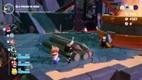A roaming bob-omb on Melodic Gardens.