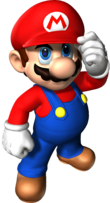 Artwork of Mario in Super Mario 64 DS.