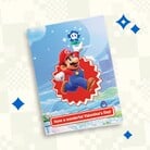 A Super Mario Bros. Wonder–themed Valentine's Day card featuring Mario and a Wonder Flower