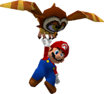 Hoot carrying Mario, from Super Mario 64 DS