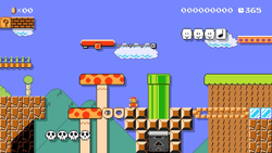 A wide assortment of Platforms, in a custom-made course in Super Mario Maker 2.