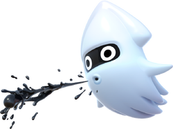 Artwork of a Blooper in Mario Kart 8 Deluxe