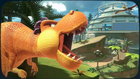 Depicts Dino Dino Jungle’s thumbnail, a track in Mario Kart World's Banana Cup.