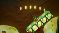 Floppin' and Poppin', the third level of Hidden Hills in Yoshi's Crafted World.