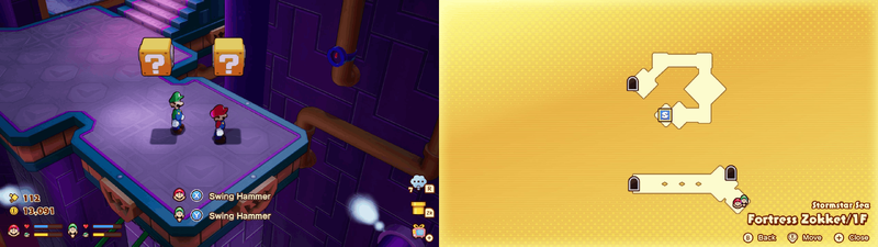 Block 14-15 in Fortress Zokket from Mario & Luigi: Brothership