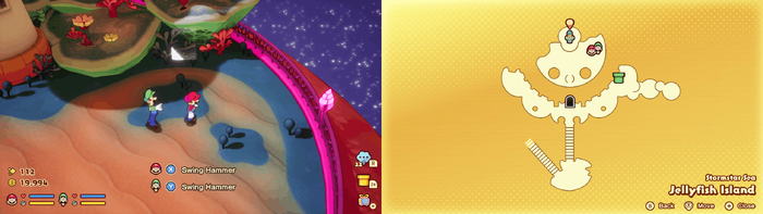 Hidden Blocks 3-4 in Jellyfish Island from Mario & Luigi: Brothership