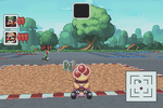 Wario and Luigi on the battle course in Mario Kart: Super Circuit
