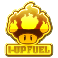 A Mario Kart Tour 1-Up Fuel gold badge