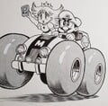Mario and Peach on the Monster