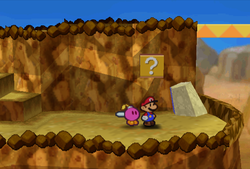 First ? Block on Mt. Rugged of Paper Mario.