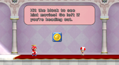 Toad and Mario inside of Peach's Castle.