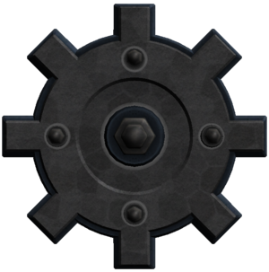 A 3d render of a large cog from nsmbw
