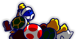 Artwork of audience from Paper Mario: The Thousand-Year Door (Nintendo Switch)