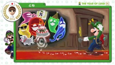 The Year of Luigi art submission created by Miiverse user とも and selected by Nintendo
