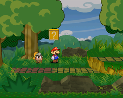 Sixth ? Block in Petal Meadows of Paper Mario: The Thousand-Year Door.