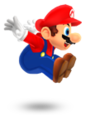 Mario performing a Long Jump