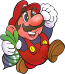 Artwork of Mario used on the cover for Super Mario Bros. 2